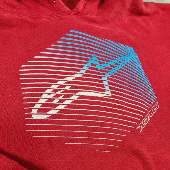 Vintage Alpine Stars Hoodie Men 2XL Y2K Motocross Heavy Cotton Red Dirtbike 90s - Picture 9 of 12